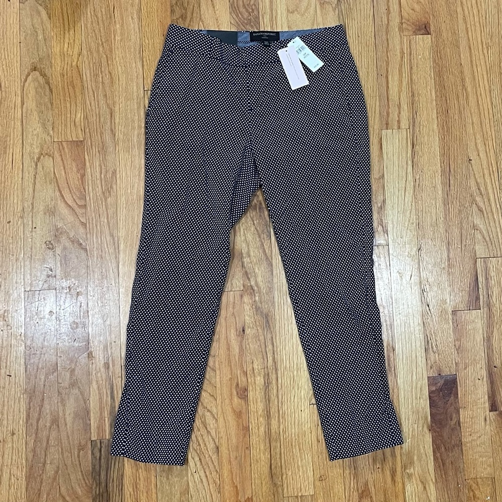 Banana Republic Pants Blue White Polka Dot 00P